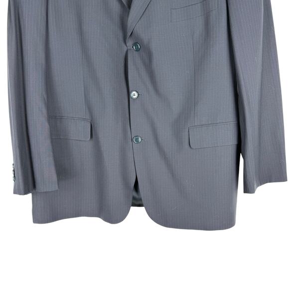 Brooks Brothers Brooksease Pin Stripe Blazer Three Button Navy Size 46R - Picture 3 of 8